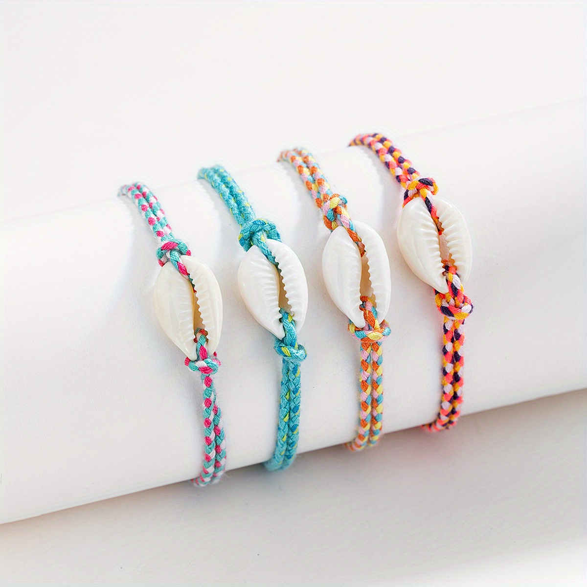 Bohemian Adjustable Bracelets Colorful Shell Bead Elastic Stretch Fit